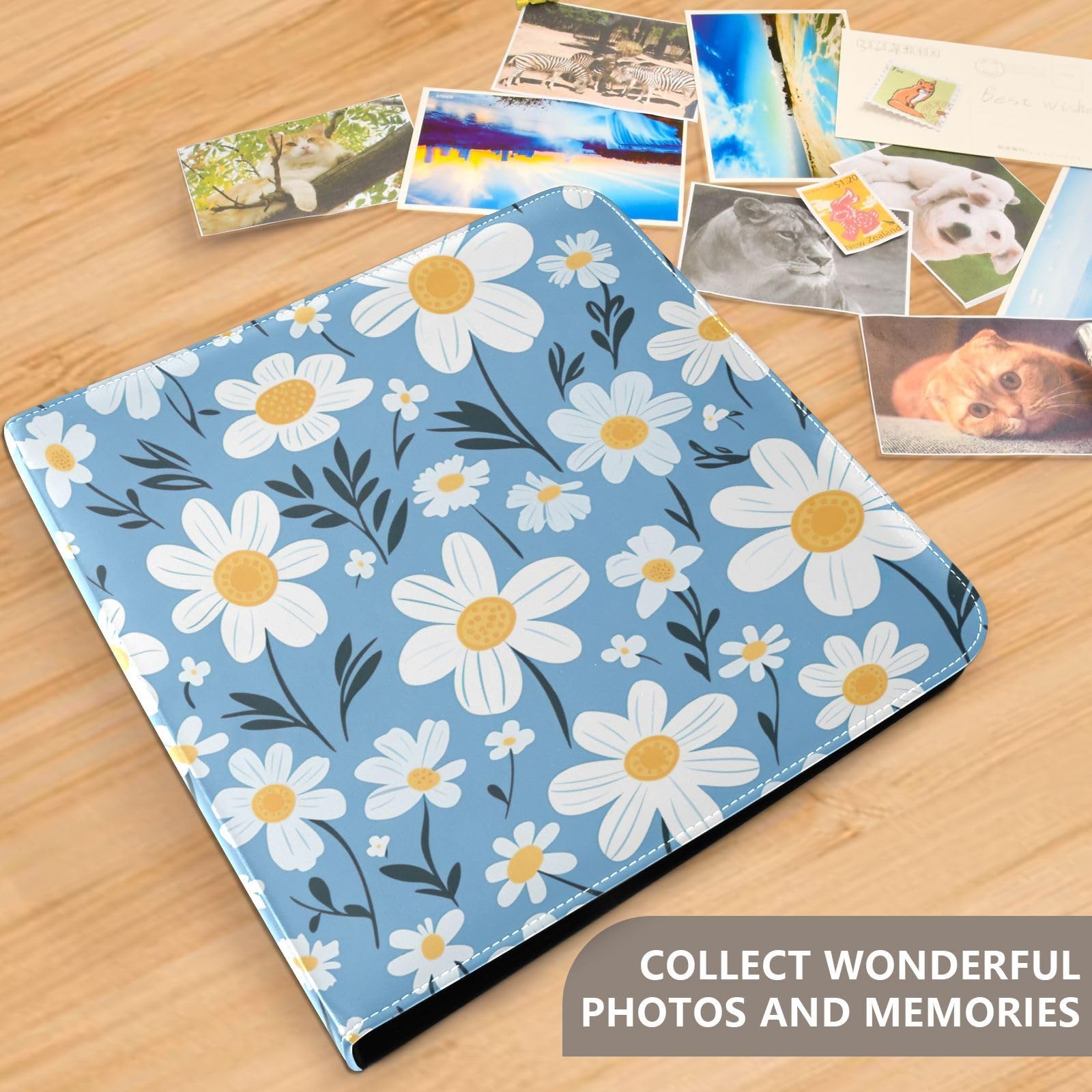 ADAKAWA アートブック Amazon.com: FUGIDOG Daisy White Blue Photo Album 40 Pages